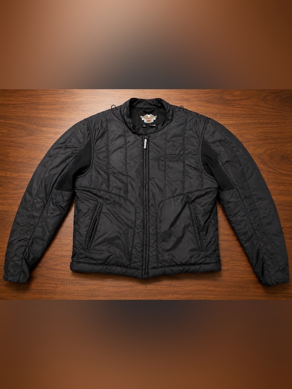 Harley-Davidson FXRG Quilted Riding Jacket XL Black Moto Biker